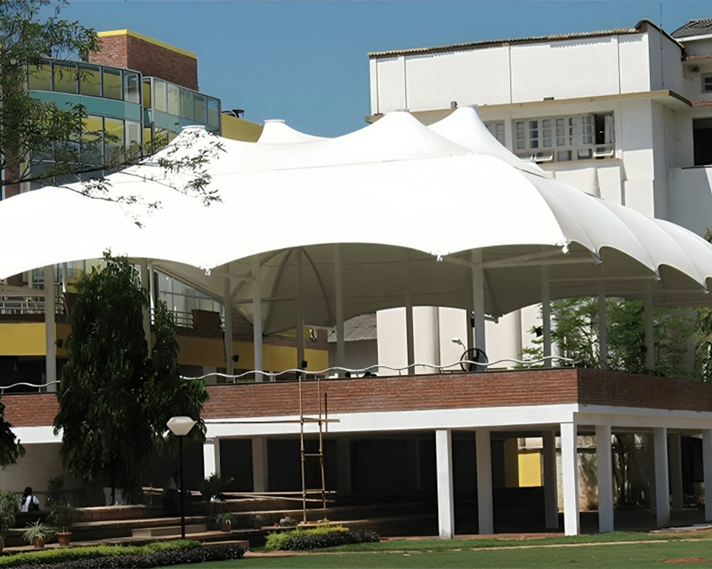 White Tensile roof