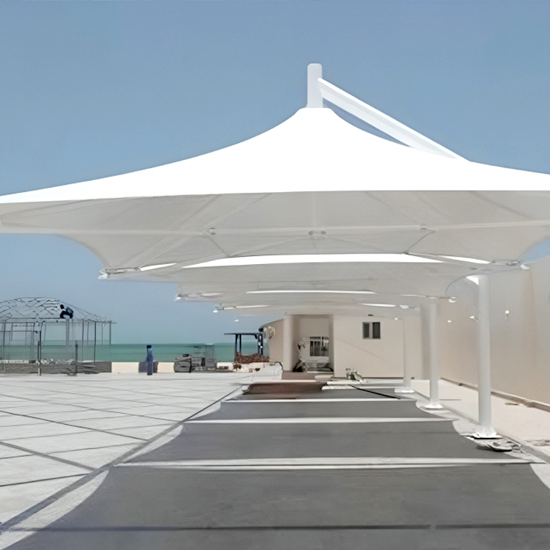 white tensile roof